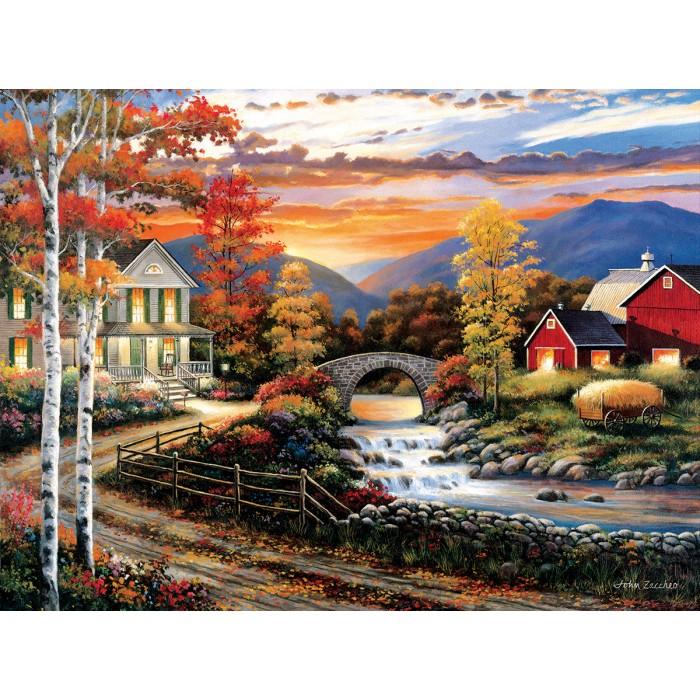 Puzzle Sunsout-62121 John Zaccheo - Babbling Creek Road