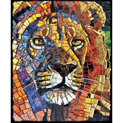 Puzzle Sunsout-70720 Cynthie Fisher - Stained Glass Lion