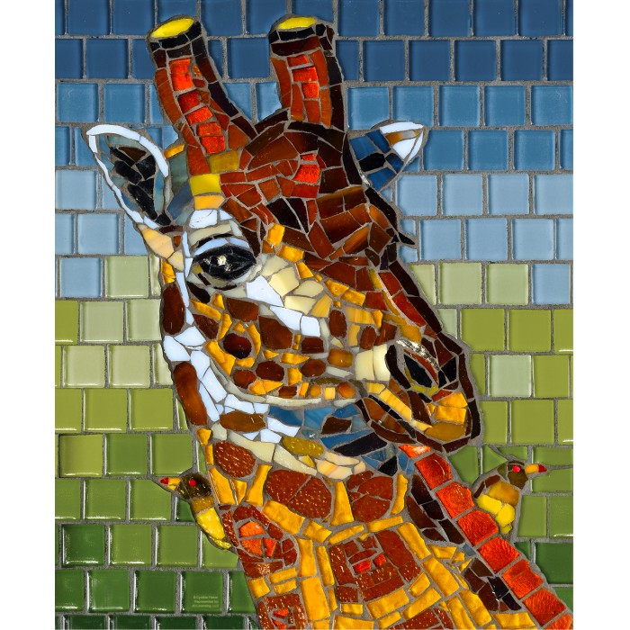 Puzzle Sunsout-70731 Stained Glass Giraffe