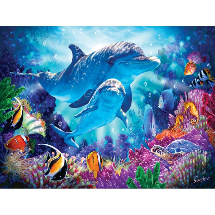 Puzzle  Sunsout-70926 Pièces XXL - Dolphin Guardian