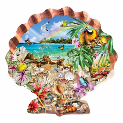 Sunsout-95012 Puzzle Forme - Coquillage Tropical