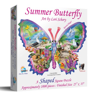 Sunsout-95092 Puzzle Forme - Papillon d'Eté