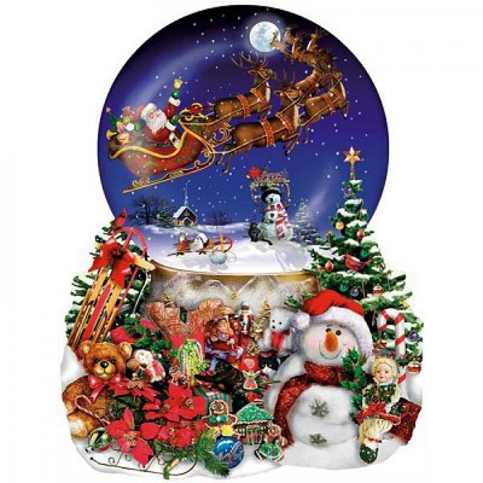 Puzzle Sunsout-95302 Lori Schory - Santa's Snowy Ride