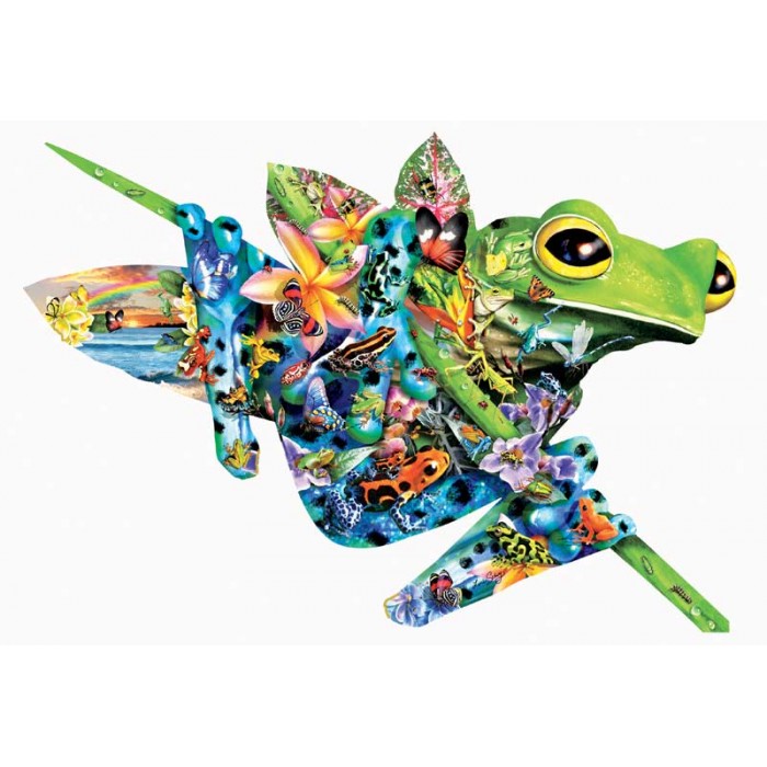 Puzzle Sunsout-95780 Lori Schory - Paradise Frogs