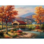 Puzzle   Pièces XXL - Covered Bridge in Fall