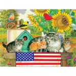 Puzzle   Pièces XXL - Patriotic Kittens