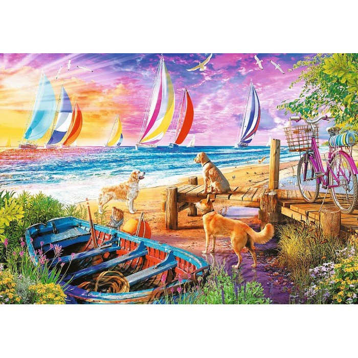   Trefl Prime Puzzle - Vue sur les Bâteaux à Voile