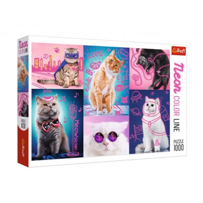 Puzzle Trefl-10581 Neon Color Line - Chats