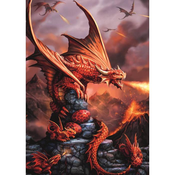 Puzzle  Trefl-10900 Collection Fantasy : Dragon de Feu