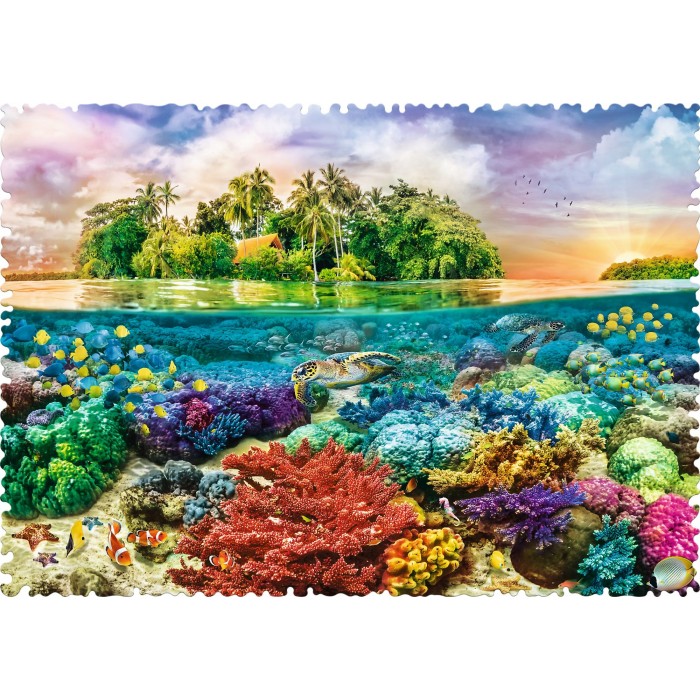 Puzzle Trefl-11113 Crazy Shapes - Tropical Island