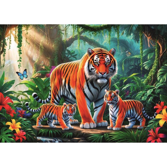 Puzzle  Trefl-13330 Les Habitudes du Tigre