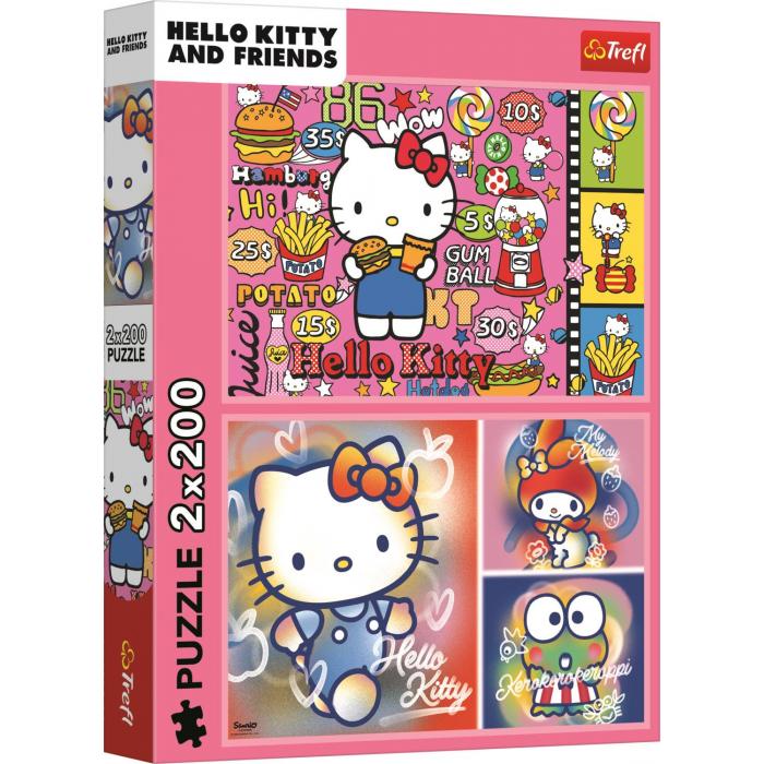  Trefl-13336 2 Puzzles - Hello Kitty Et Ses Amis - Hello Kitty
