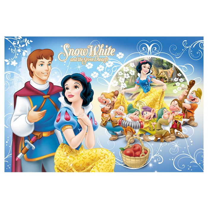   2 Puzzles Lumi Color - Disney Princesses : Blanche Neige et Ariel