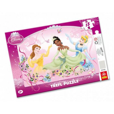 Trefl-31112 Puzzle Cadre : Princesses Disney