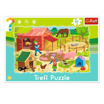 Trefl-31216 Puzzle Cadre - La Ferme