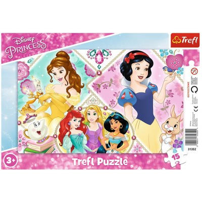 Trefl-31352 Puzzle Cadre - Disney Princess