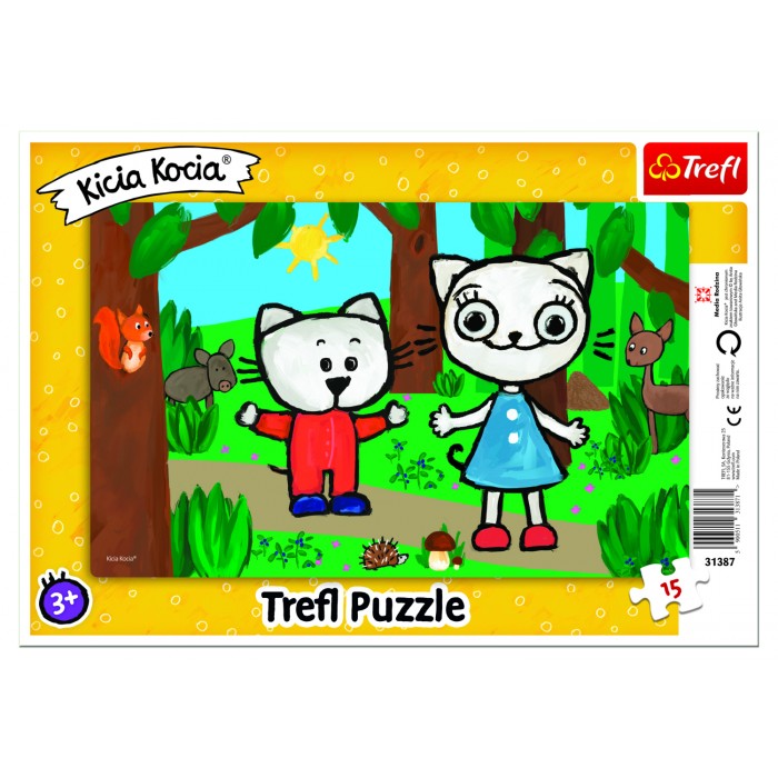 Trefl-31387 Puzzle Cadre - Kittykit dans la Forêt