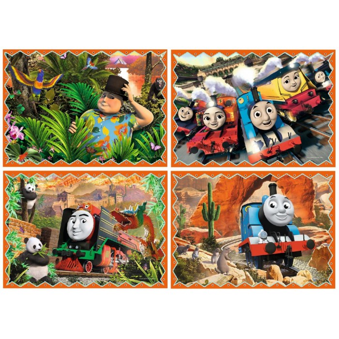 Trefl-34354 4 Puzzles - Thomas et ses Amis