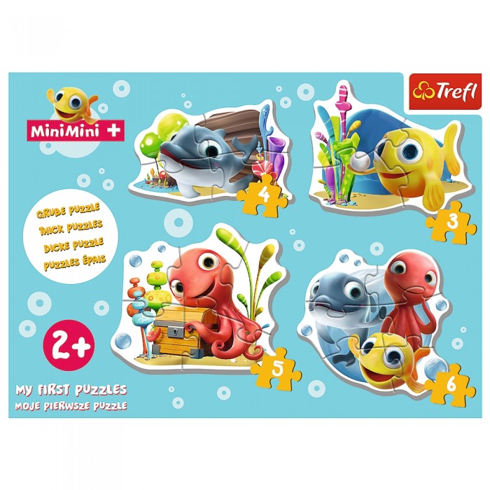 Puzzle Cadre - 4 Puzzles - Baby Classic Fish MiniMini