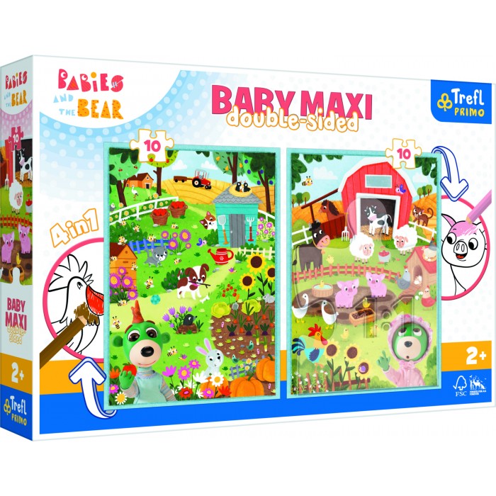 2 Puzzles - Baby Maxi Puzzle - Bébés Animaux