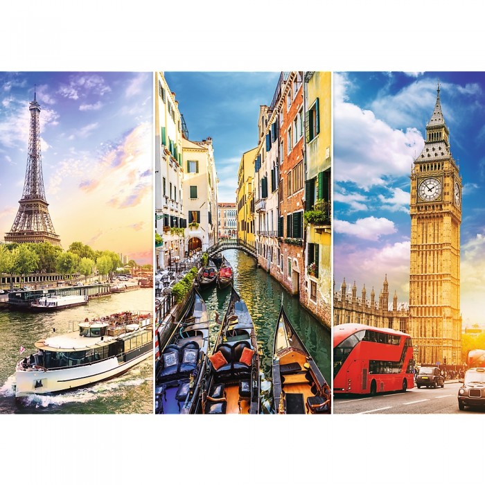 Puzzle Trefl-45009 Une Journée à travers l'Europe