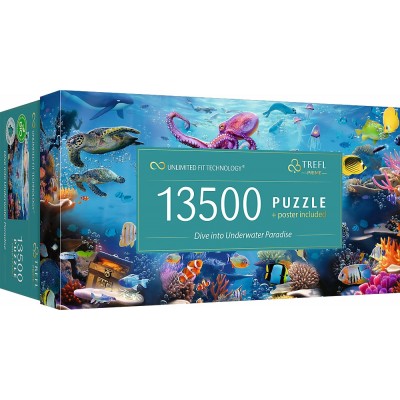 Puzzle Trefl-81027 Plongeons dans le Paradis Sous-Marin