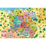 Puzzle   Carte de Pologne (en Polonais)