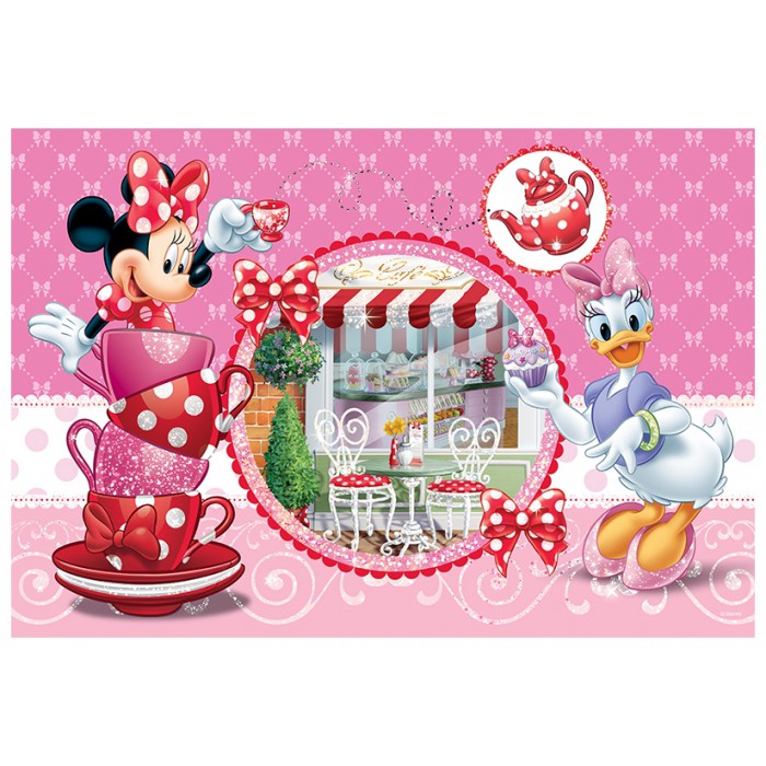 Puzzle   Pièces XXL avec Paillettes - Minnie Mouse