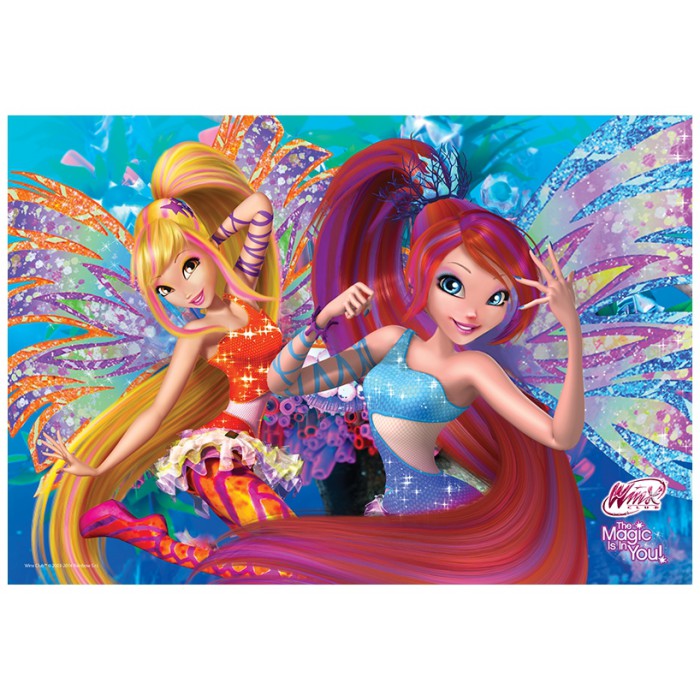 Puzzle   Pièces XXL avec Paillettes - Winx