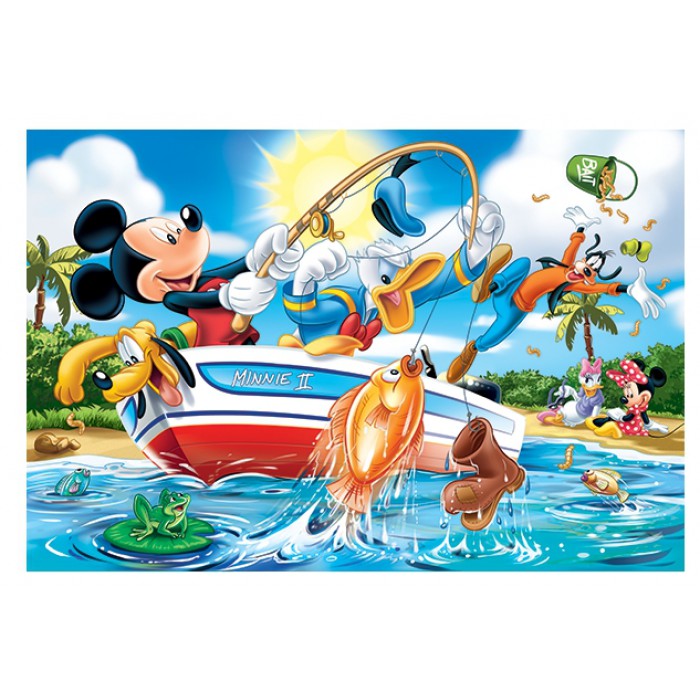 Puzzle   Pièces XXL - Mickey à la Pêche