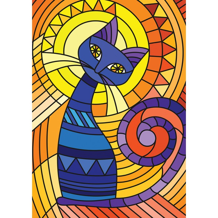 Puzzle  Yazz-3840 Geometric Cat