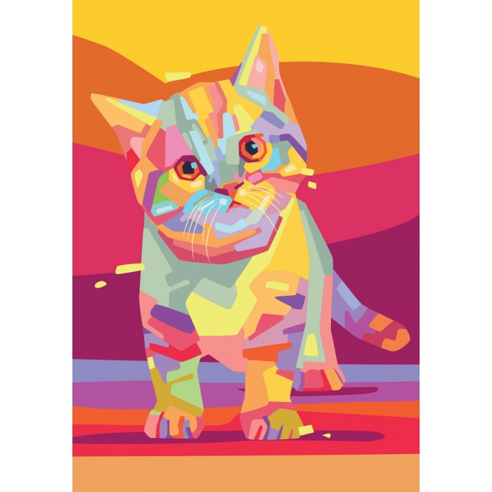 Puzzle Yazz-3869 Colorful Kitty